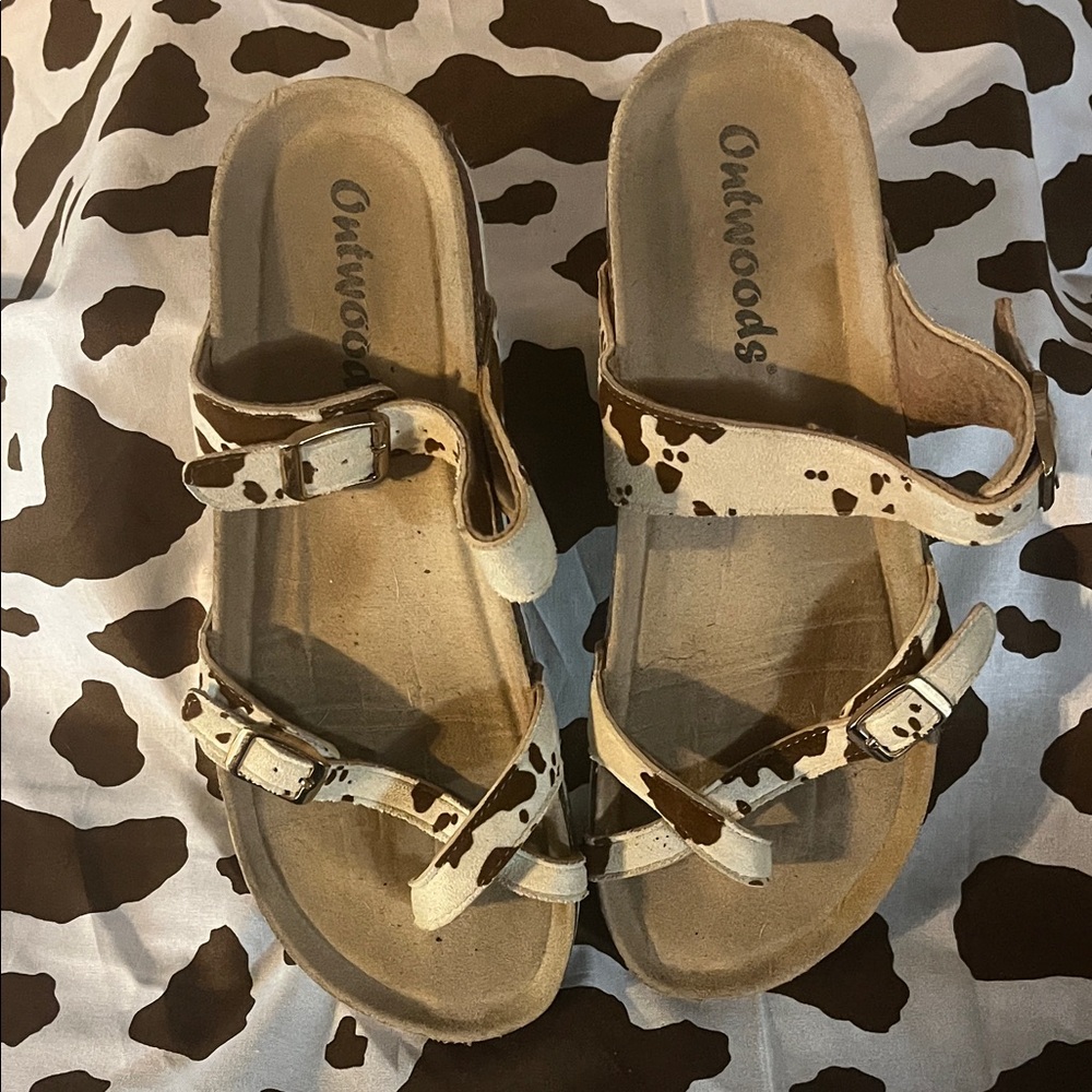 Women's Cow Print Sandals
